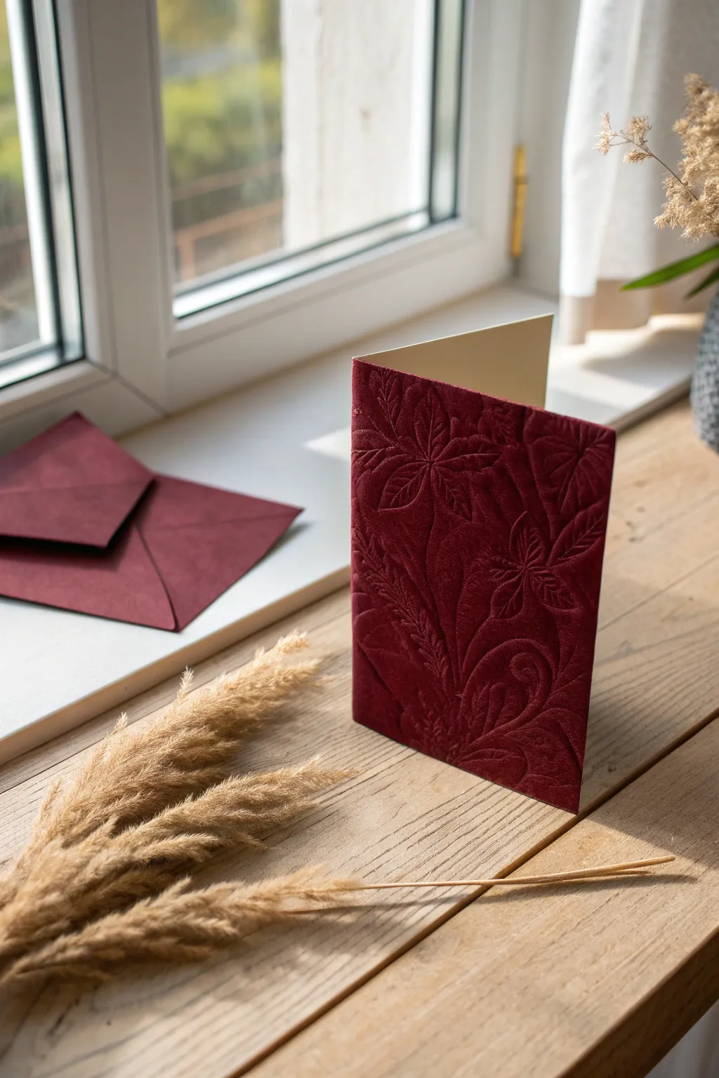 Elevate your card experience with the luxurious allure of velvet textures, where simplicity meets natural elegance.