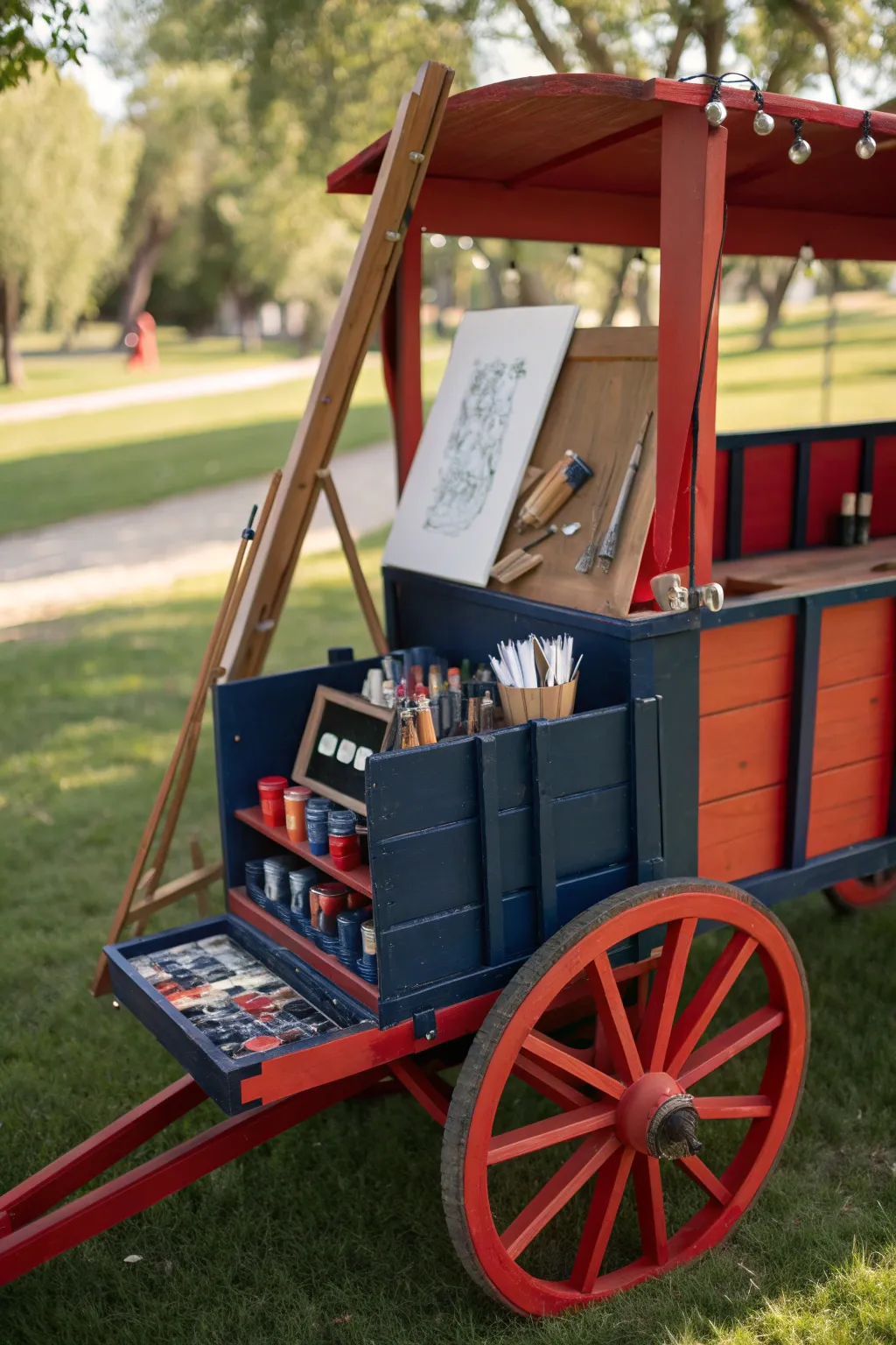 Unleash your creativity anywhere with this DIY mobile art station!