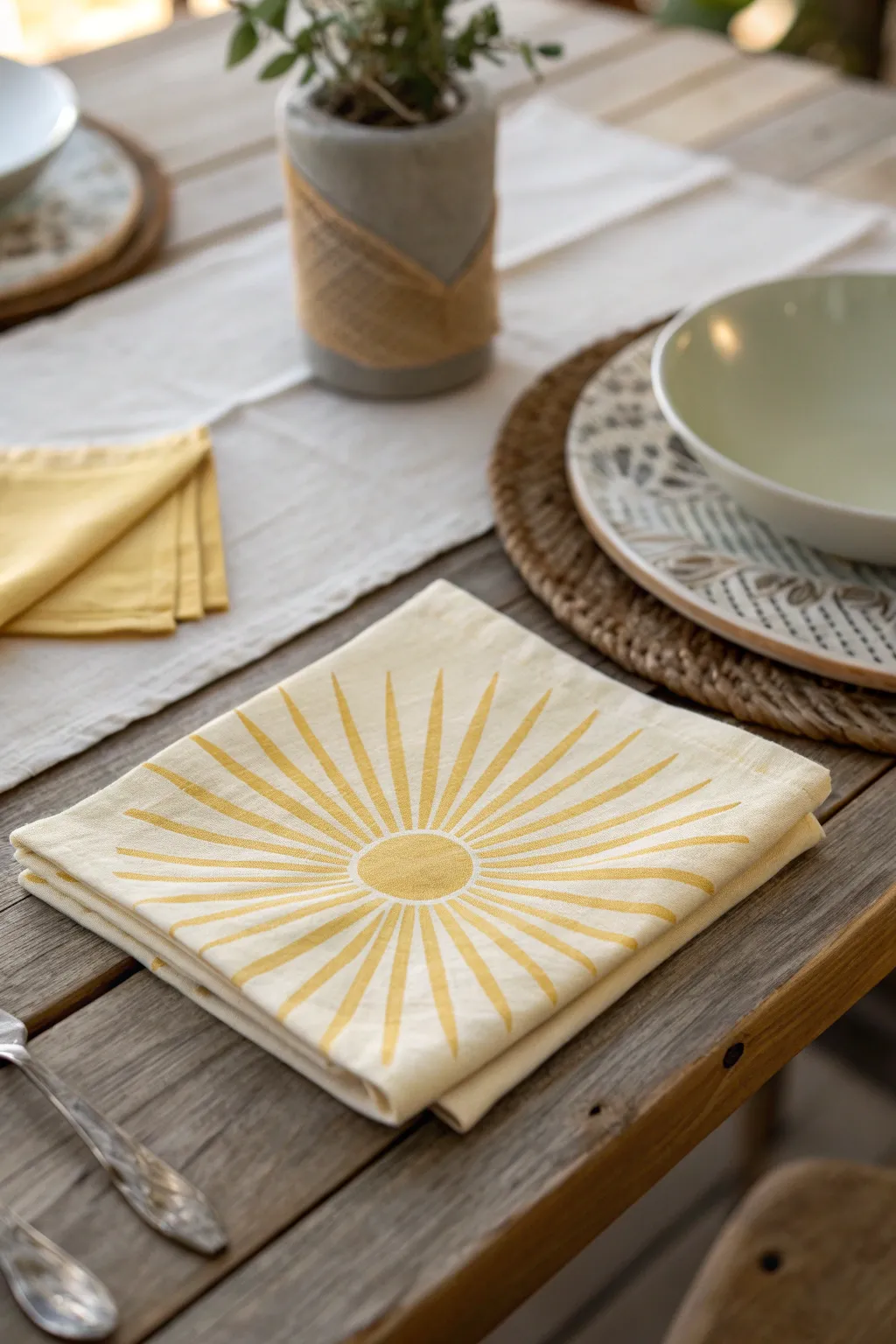 Illuminate your table with a touch of sunshine—discover the art of the sunburst fold.