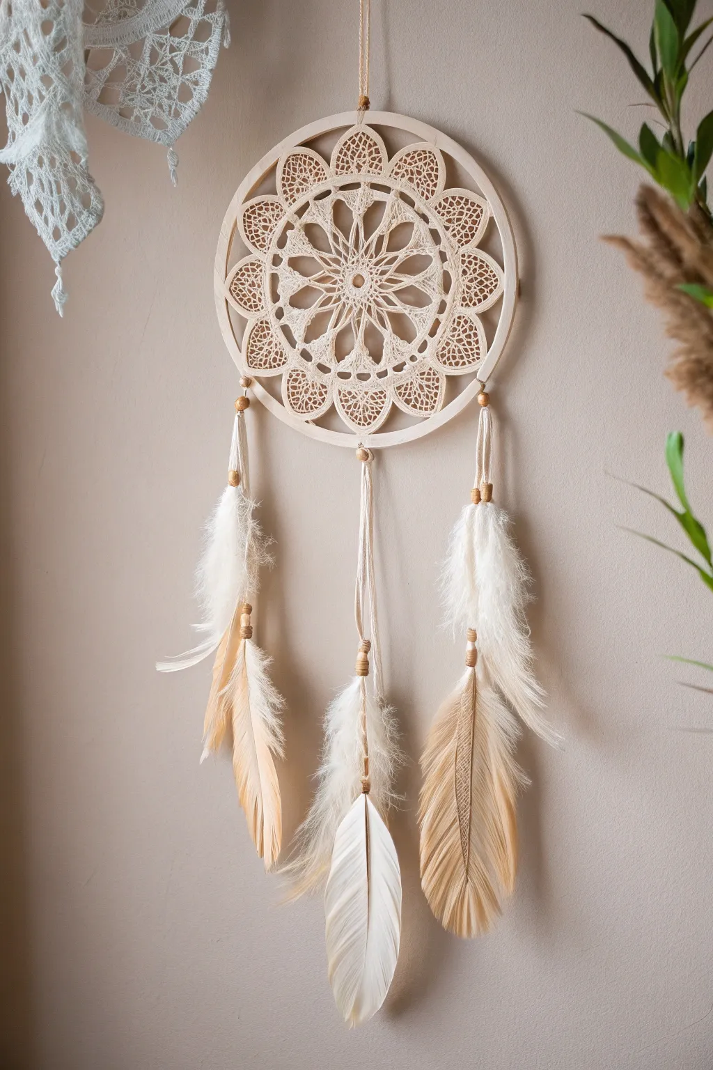 Capture the essence of serenity with a handcrafted paper dreamcatcher.