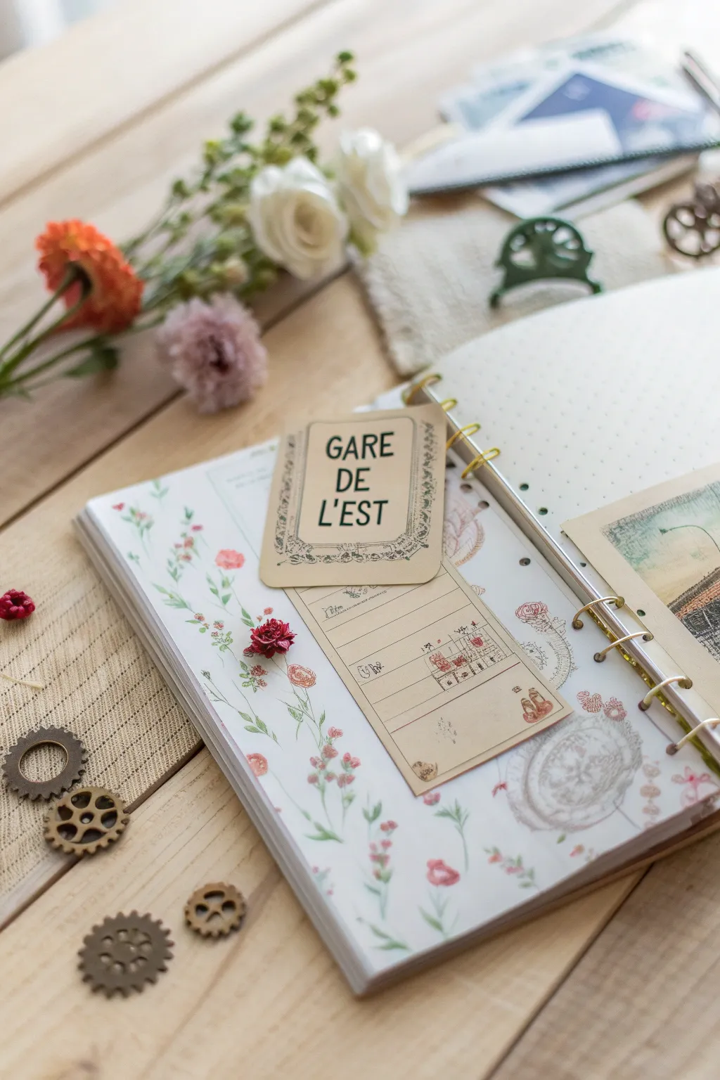 Capture the allure of Parisian train stations with a touch of minimalist elegance. Perfect for your next scrapbook adventure!