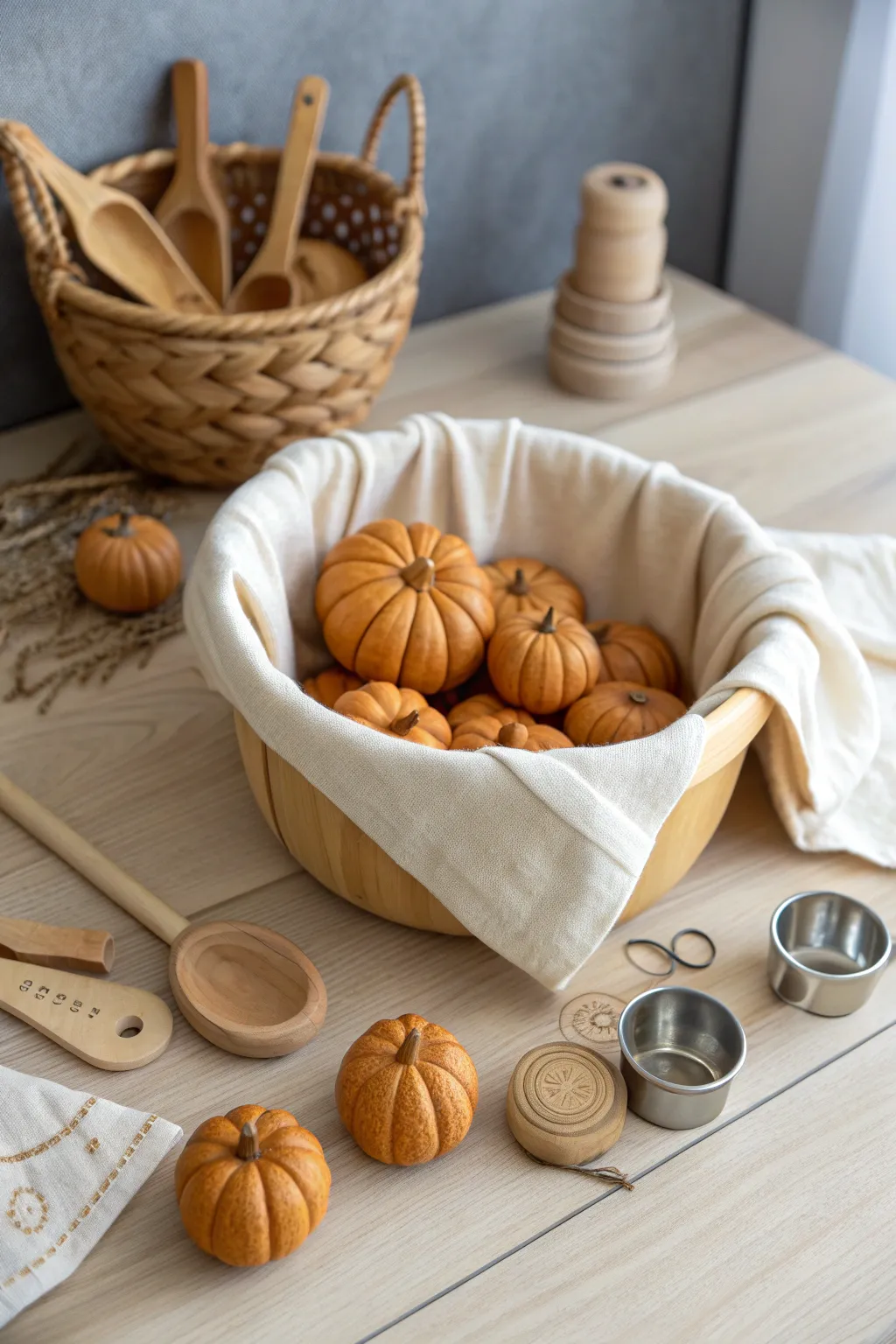 Nurture creativity and fine motor skills with our charming pumpkin-themed sensory bin. 🍂 #PumpkinPlay #ScandinavianMinimalism