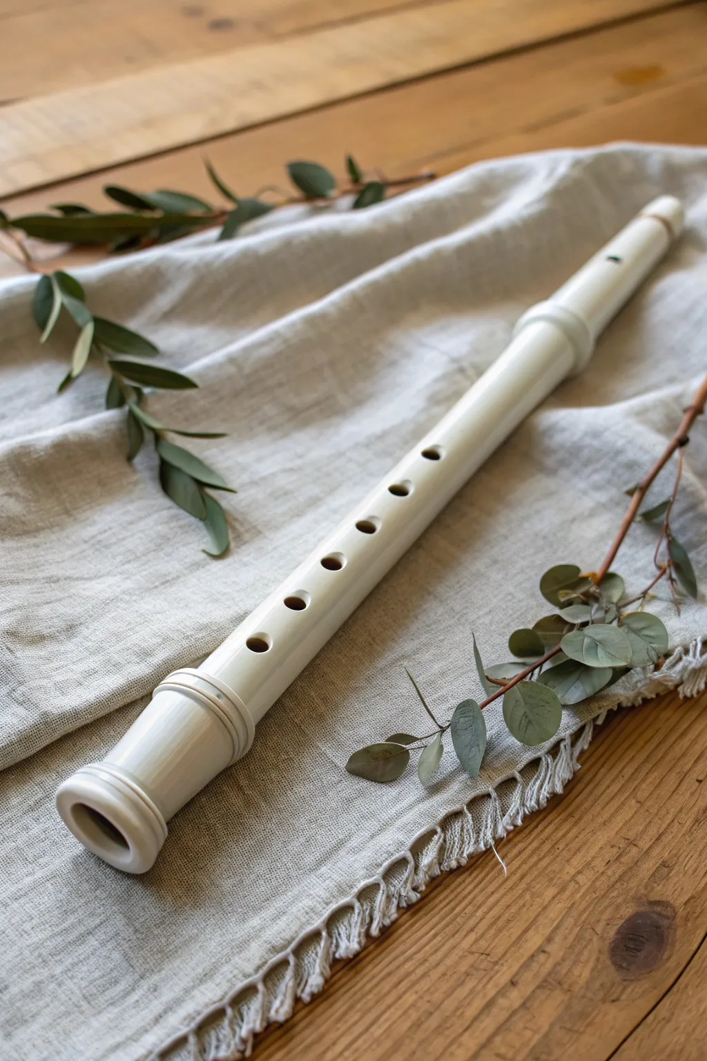 Discover the magic of music with this handcrafted PVC pipe flute, a perfect blend of minimalism and creativity.