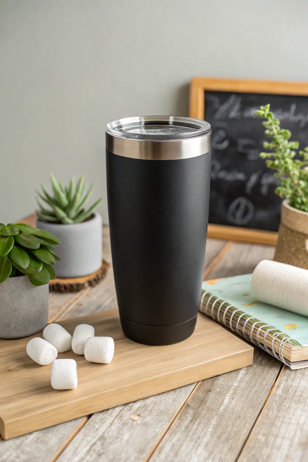 Unleash your creativity with this interactive chalk tumbler – a perfect blend of minimalist design and playful functionality!