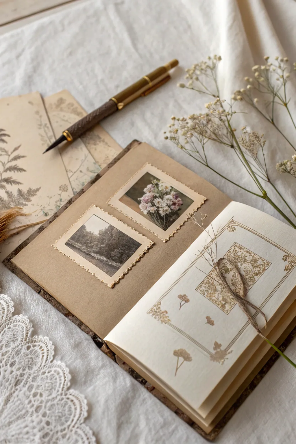 Embrace the charm of yesteryear with vintage scrapbook art.