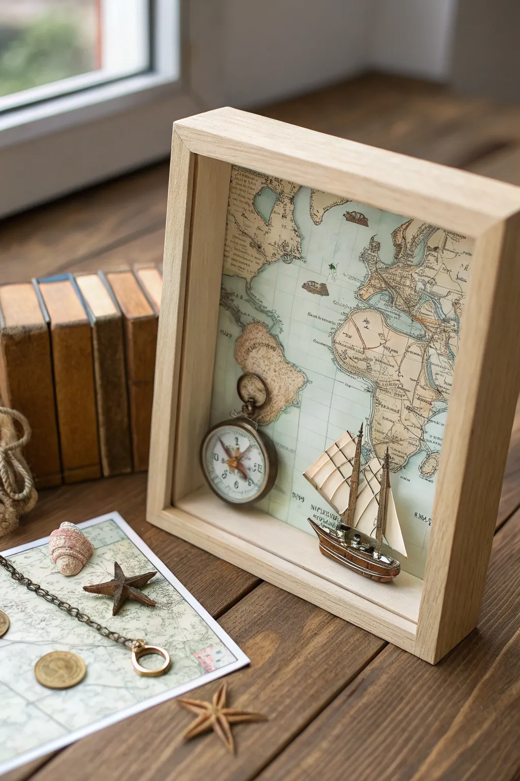Capture the essence of history with this vintage-inspired shadow box.