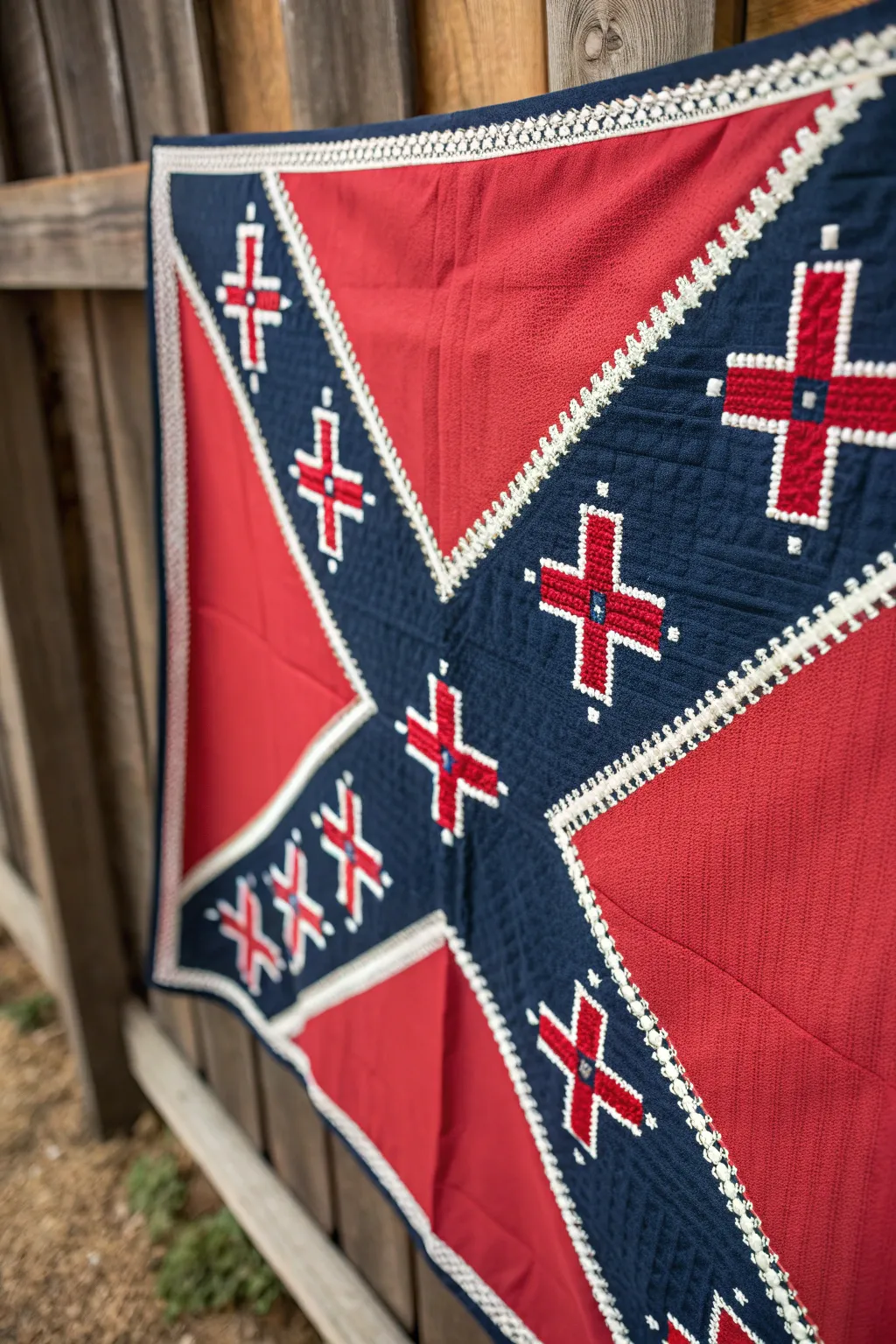 Intricate Craftsmanship: Elevate your style with the timeless art of cross-stitching.