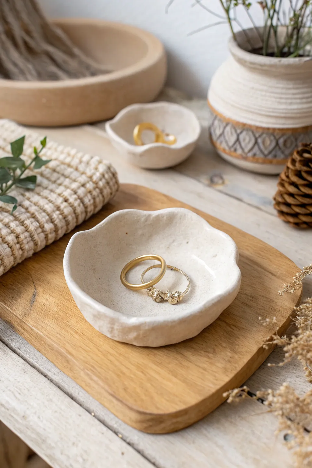 Elevate your dresser's style with this elegant, handcrafted ring dish – simplicity meets natural beauty.