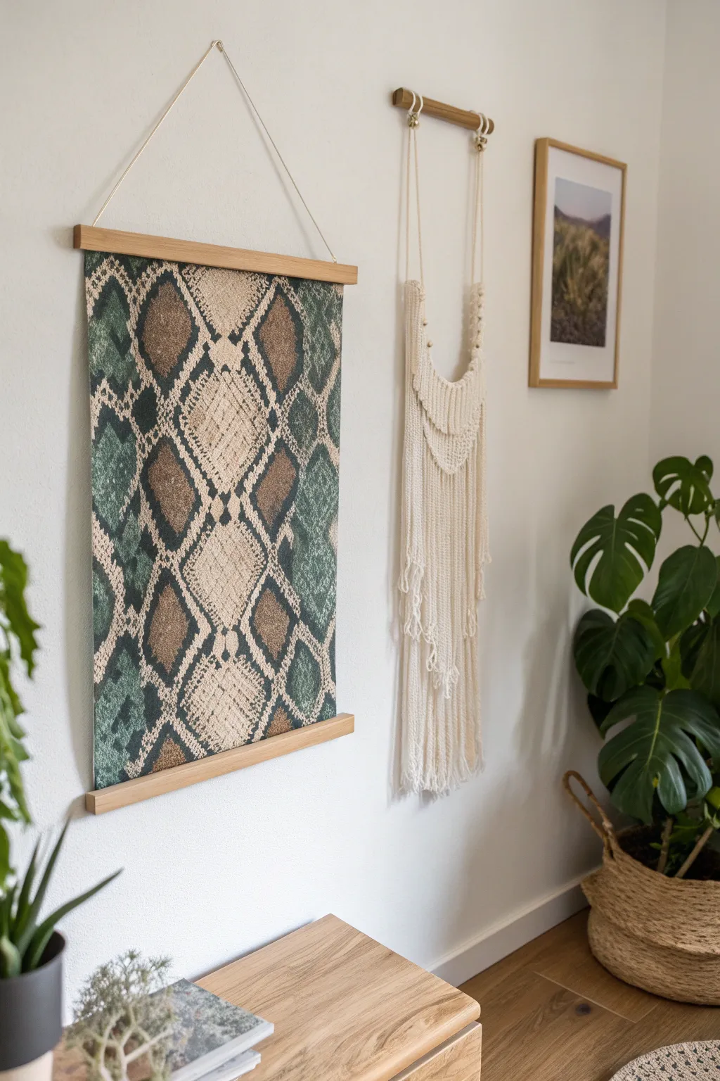 Bring natural elegance to your space with this stunning snake skin wall art. #MinimalistDecor #ScandiBoho