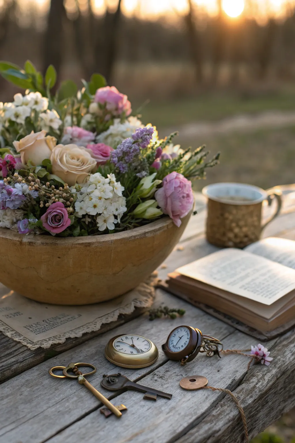 Infuse your space with timeless charm using antiques and spring decor.