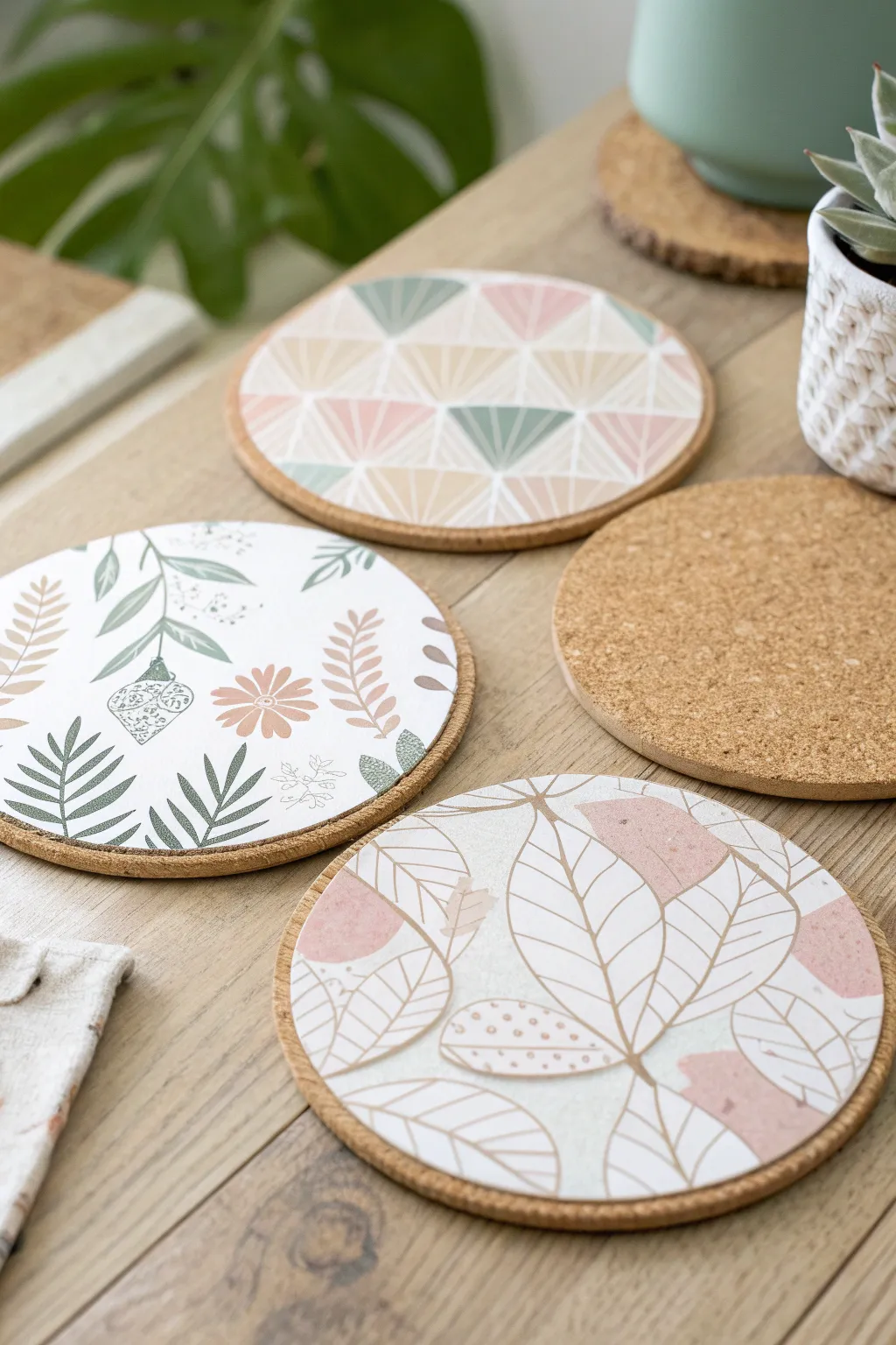 Elevate your table setting with a unique mix and match coaster set, where minimalist elegance meets Boho charm.