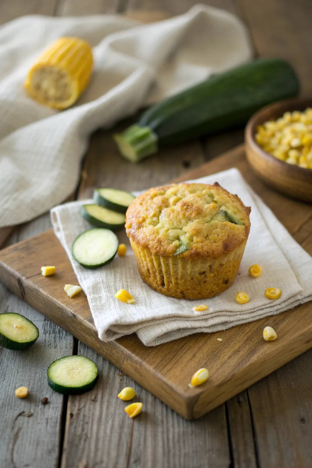 Savor the simplicity of Thanksgiving with these delightful zucchini and corn muffins.