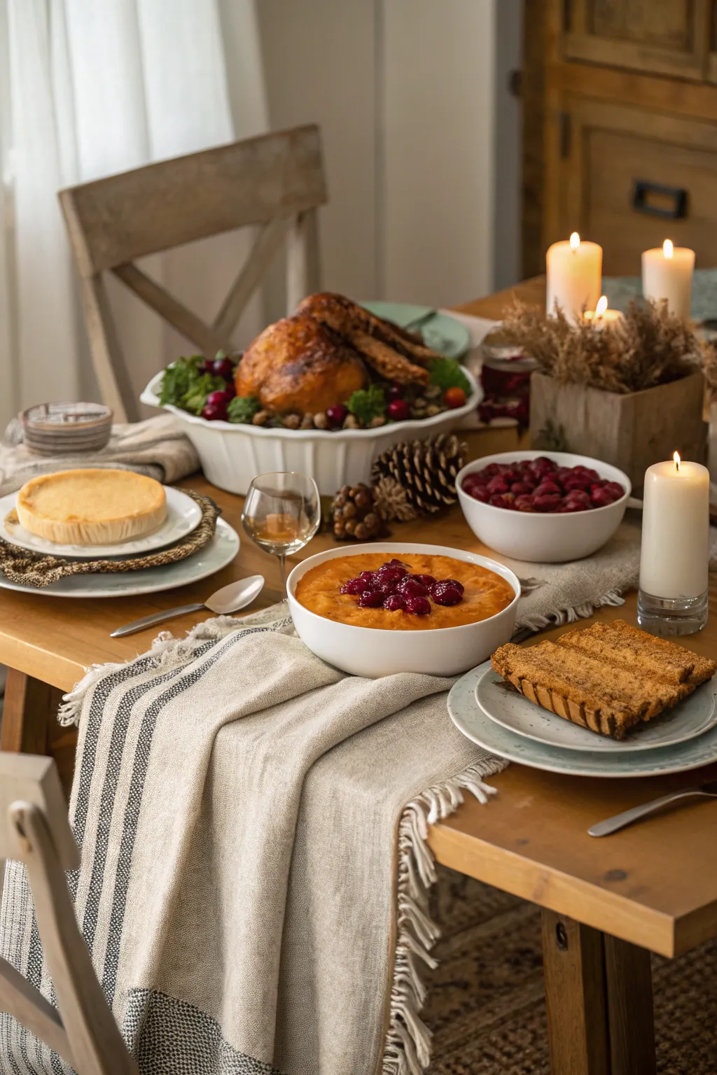 Cozy elements make the gathering feel warm and inviting.