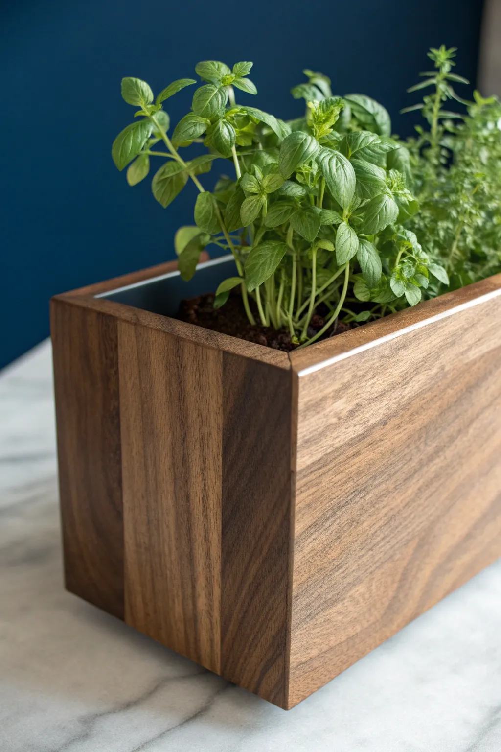 Elevate your kitchen space with a touch of nature—crafted elegance in every wooden planter.