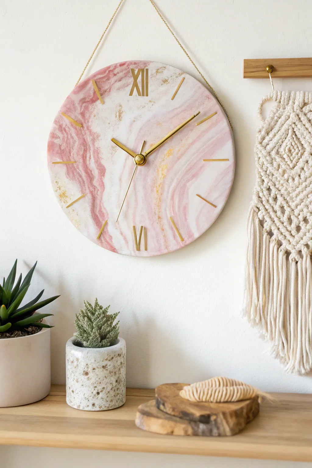 Elevate your space with this exquisite resin clock—where time meets artistry in perfect harmony.