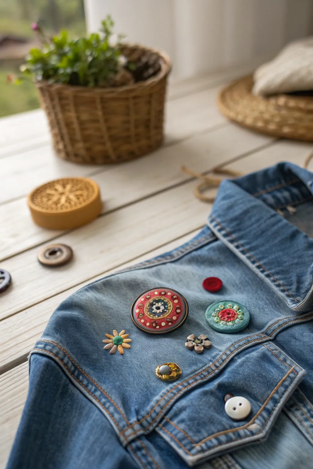 Transform your jacket with a touch of vintage flair. Discover the art of button swapping!