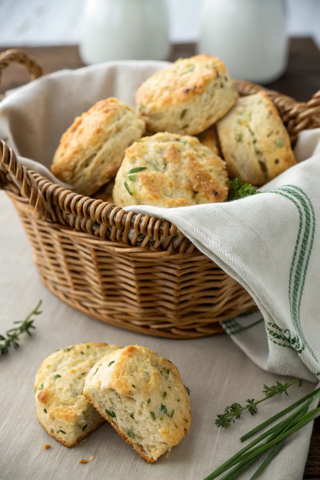 Delicious cheese and herb scones, perfect with soups and salads.