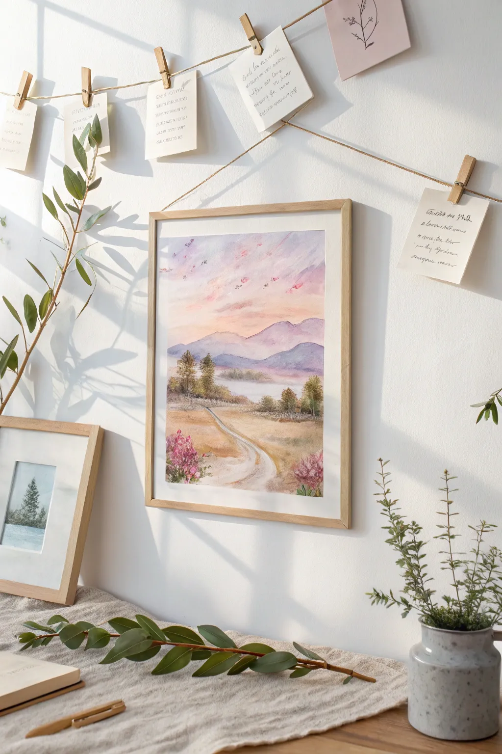 Infuse your vision board with artistic flair and serene boho vibes.