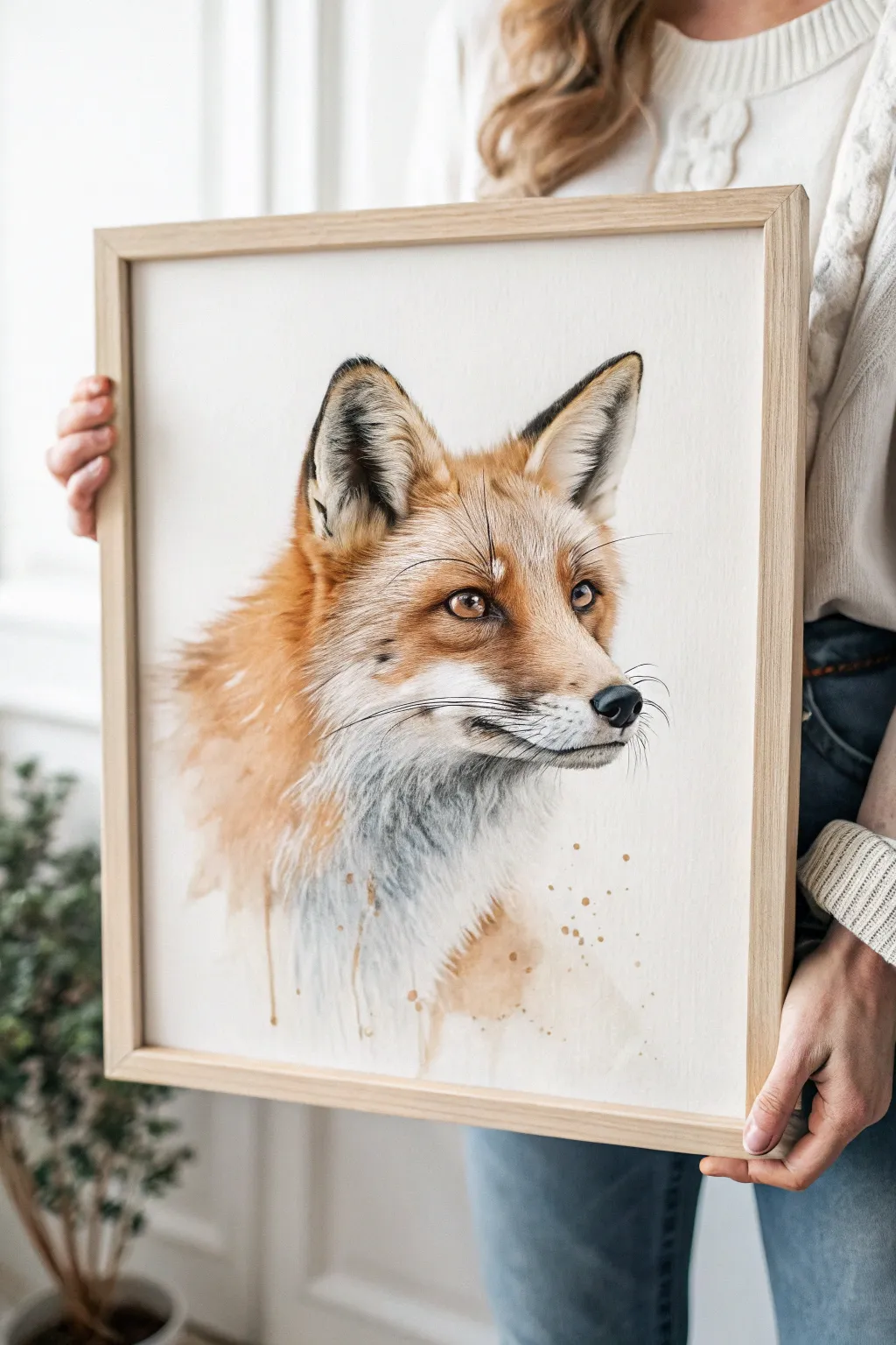Embrace whimsy and warmth with this charming watercolor fox portrait—perfect for adding a touch of nature-inspired artistry to your space.