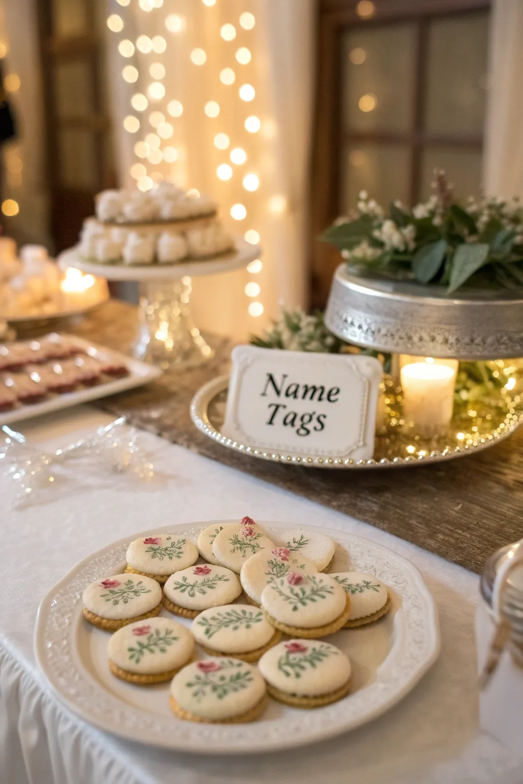 Edible name tags are a sweet and memorable addition.