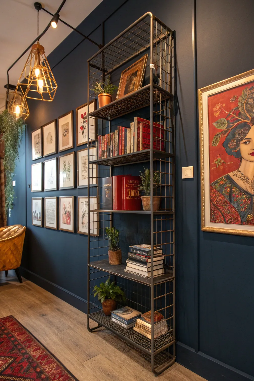Elevate your space with a bold fusion of art and literature — the ultimate gallery wall combination.