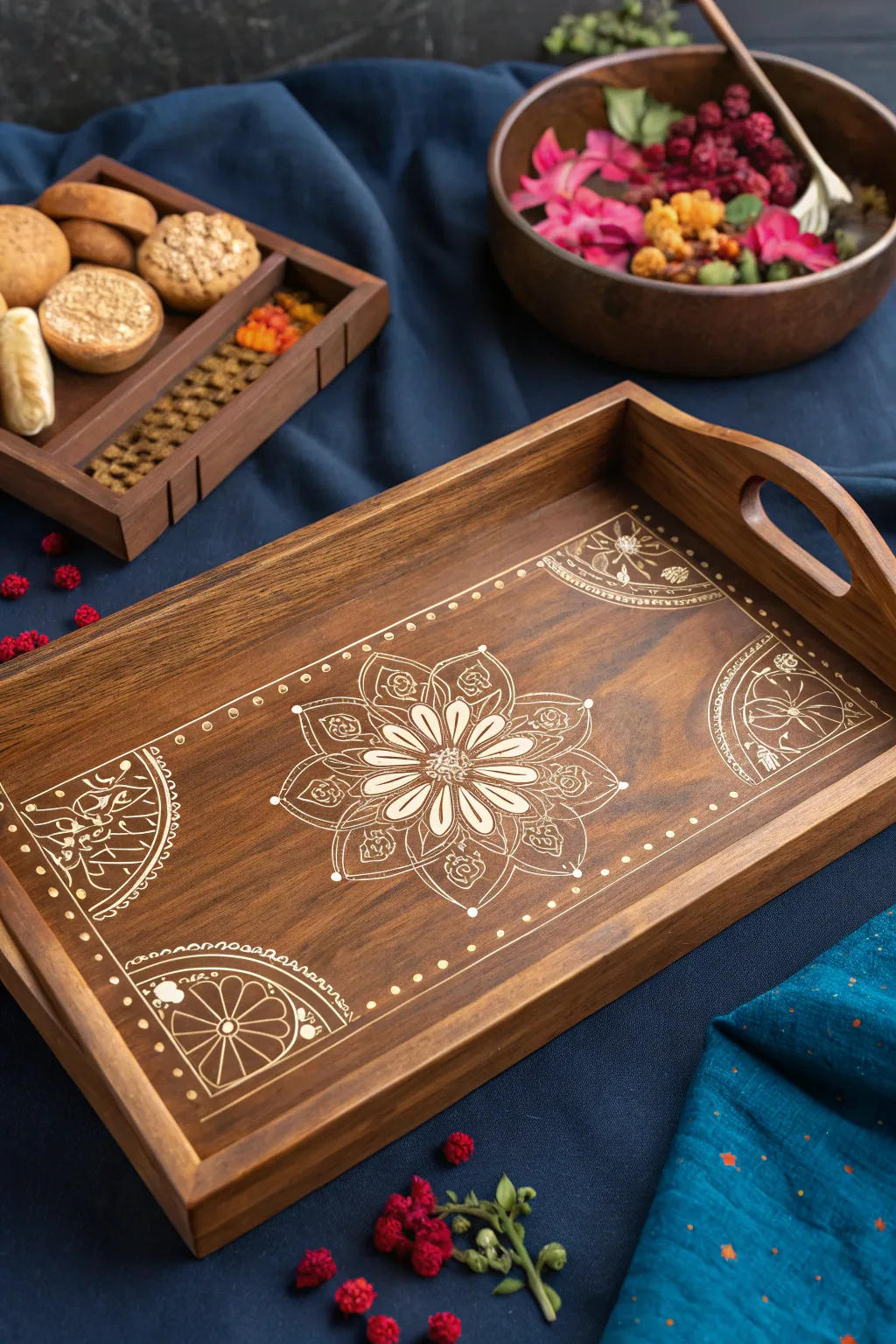 Elevate your entertaining game with this stunning wood-burned serving tray—where craftsmanship meets elegance.