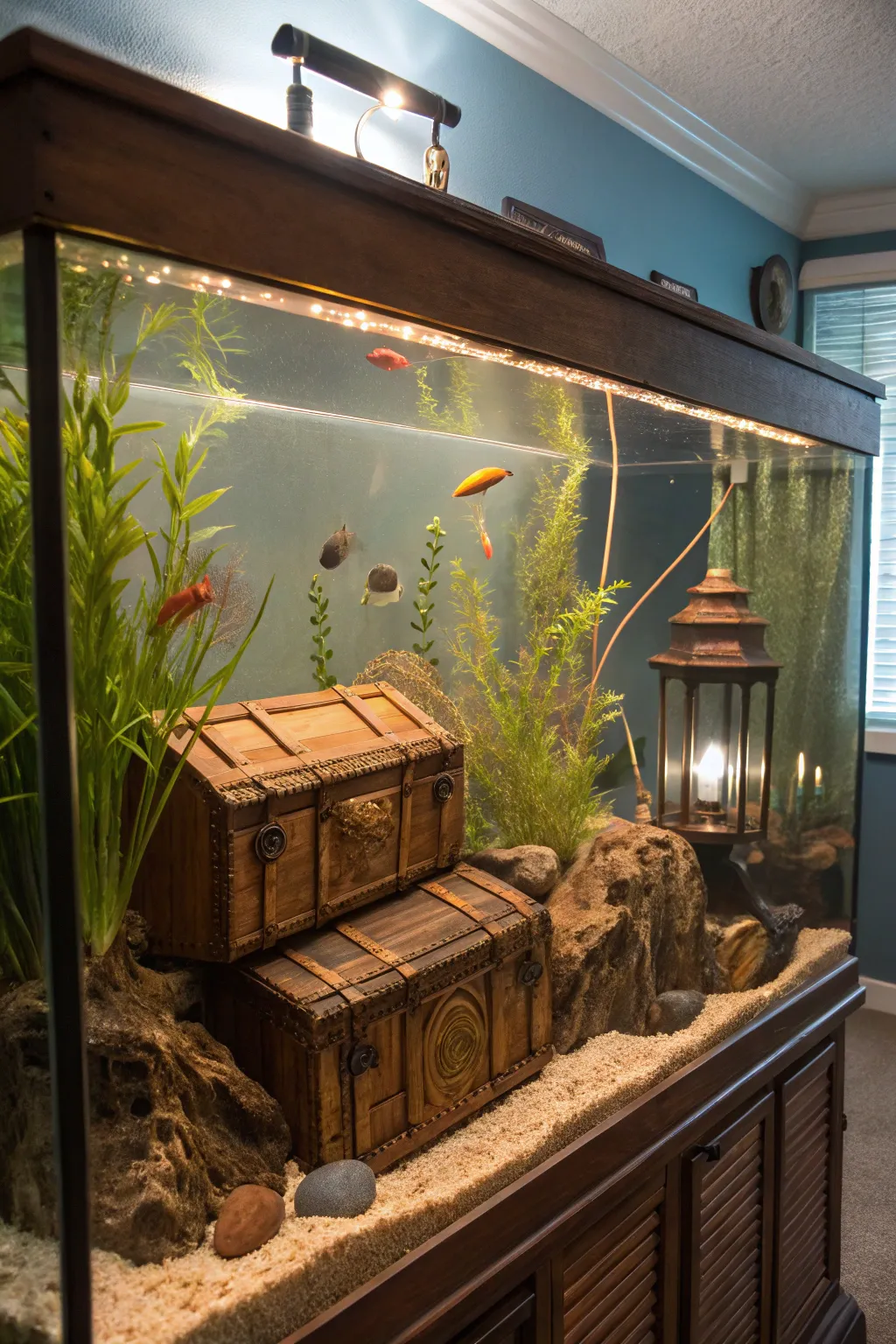Step back in time with this vintage aquarium setup – a perfect blend of nostalgia and style for your space.