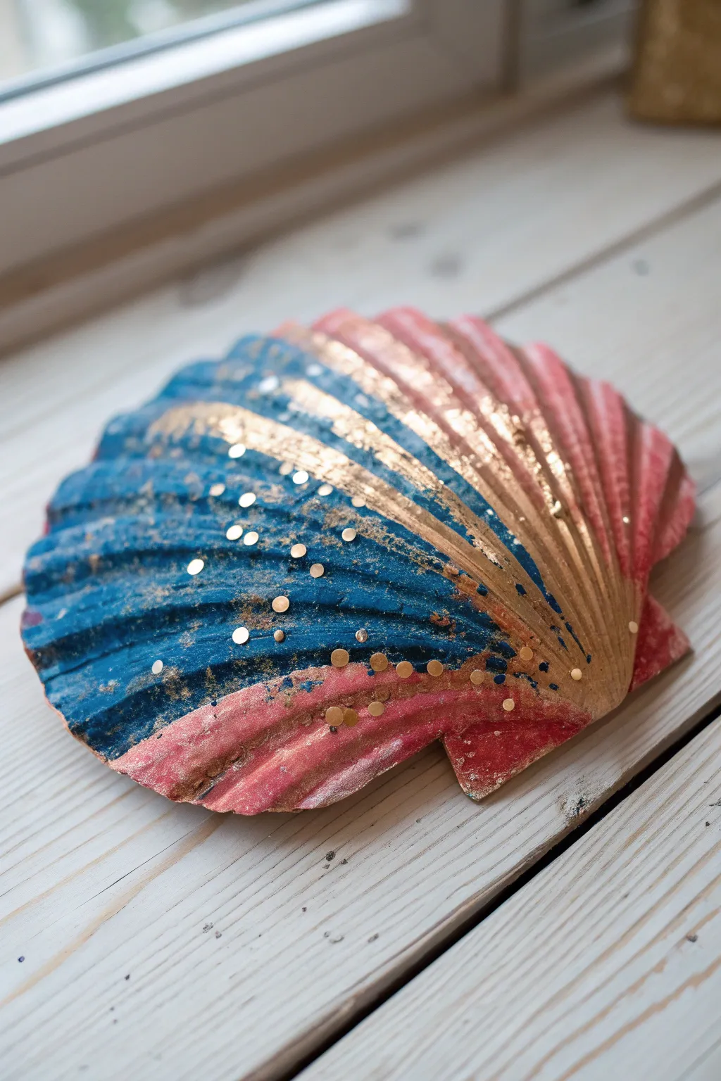 Embrace the beauty of texture and color with our handcrafted acrylic seashell art.