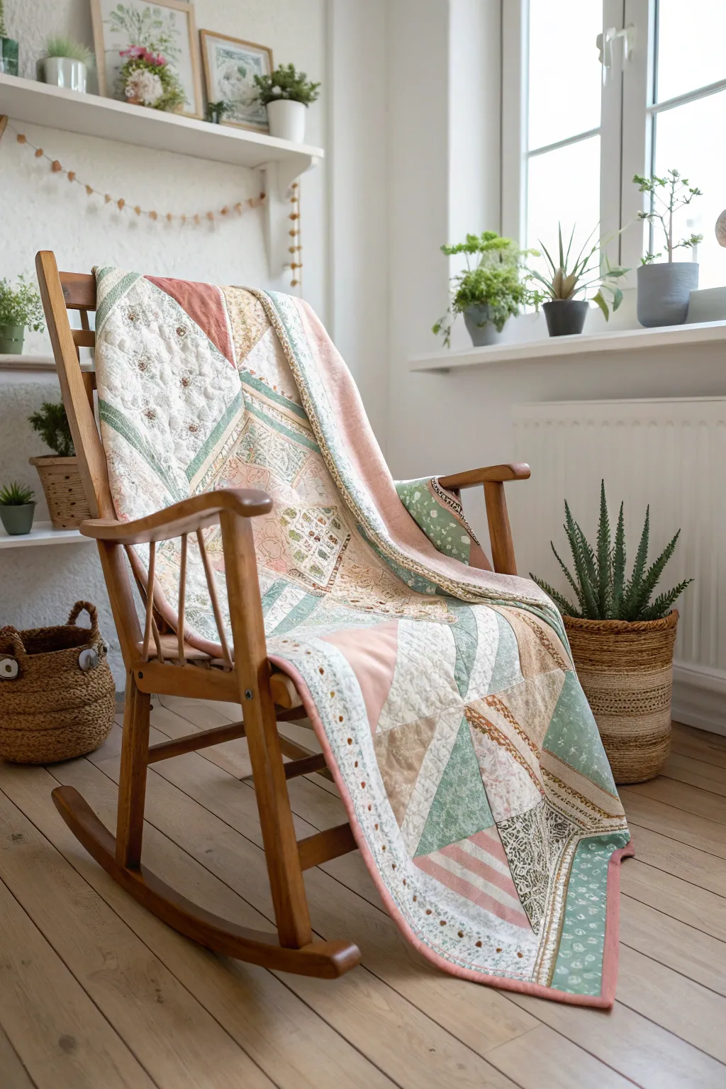 Transform your space into a cozy retreat with this elegant jelly roll quilt, where craftsmanship meets comfort.