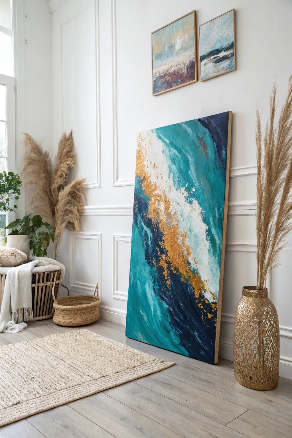 Unleash your creativity with a stunning abstract expression canvas that brings bold color and texture to minimalist spaces.