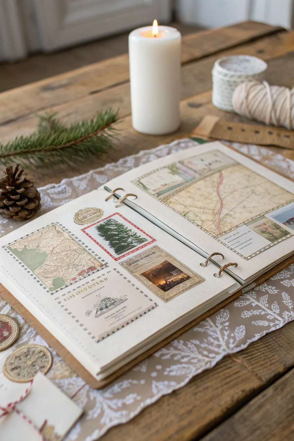 Capture the magic of your winter travels with a stunning scrapbook layout that tells your holiday story.