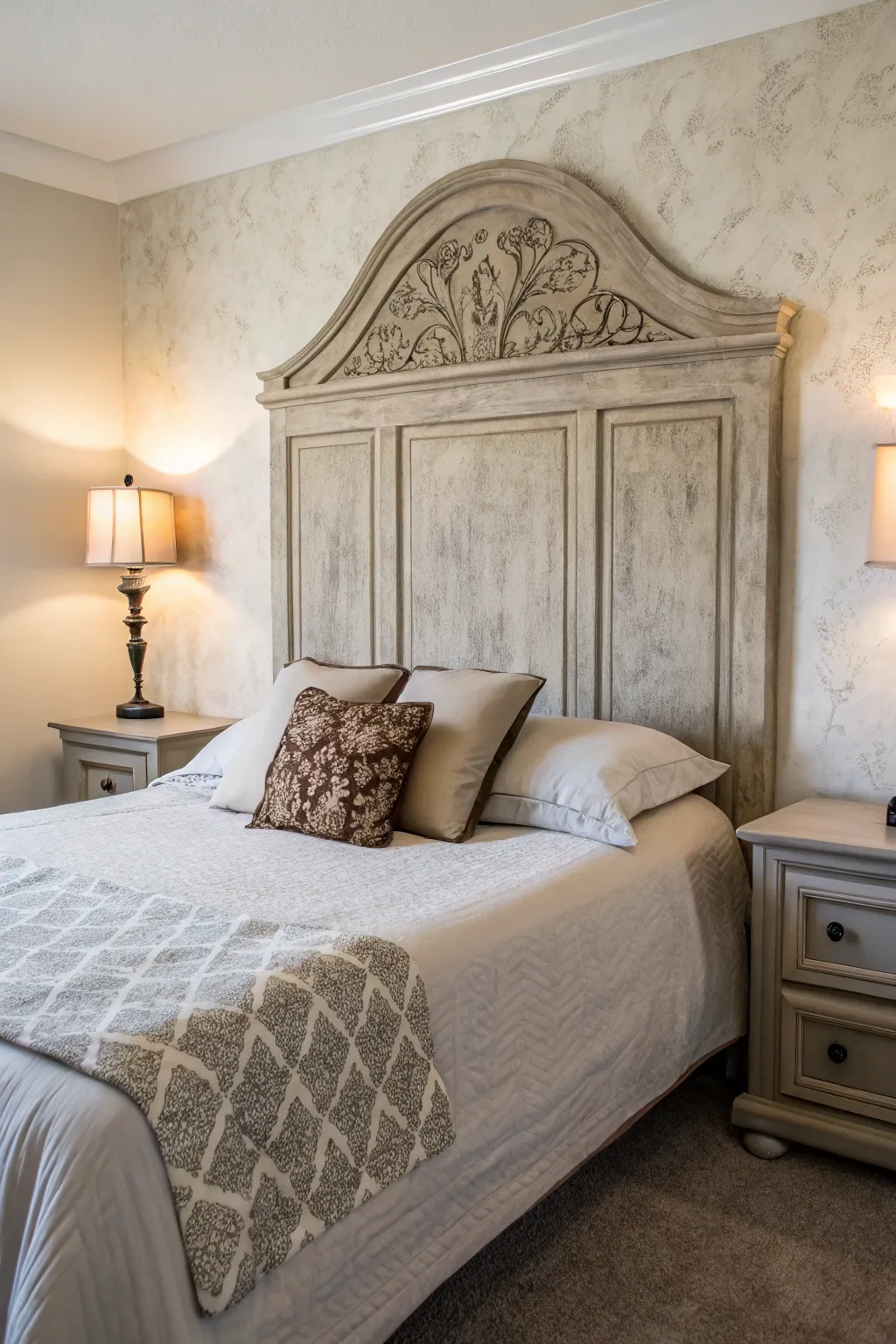 Faux finishes transform flat walls into textured illusions.