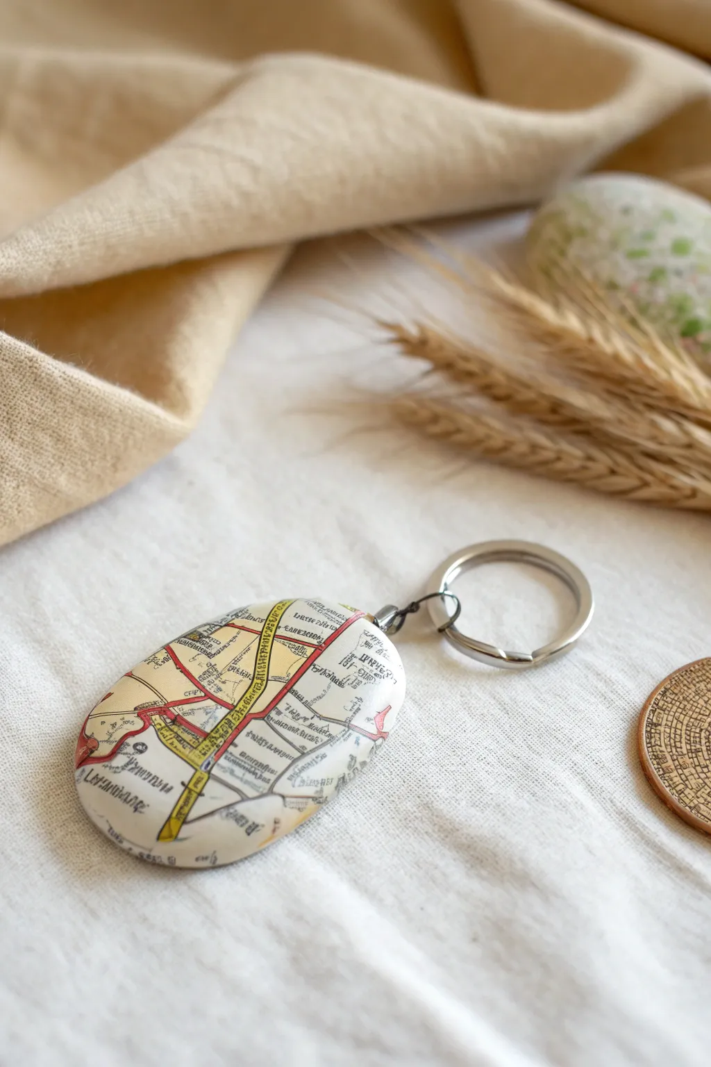 Discover the beauty of personalized journeys with our map-printed rock keychains—perfect for those who cherish simplicity and meaningful memories.