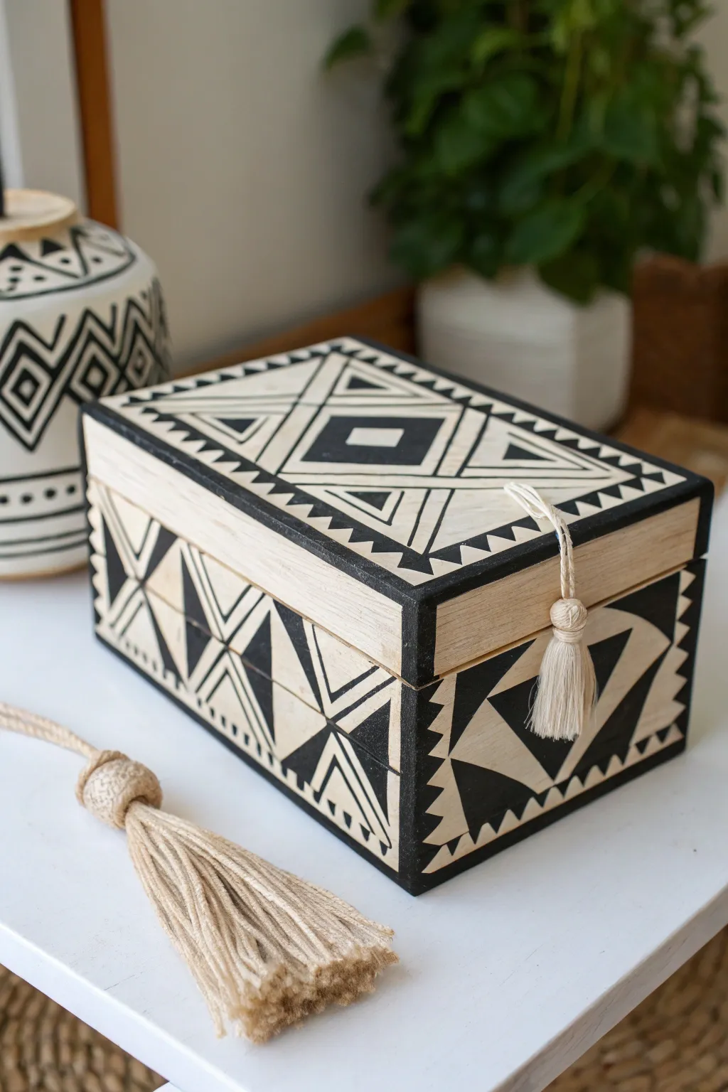 Transform your space with bold contrasts: a minimalist box that speaks volumes.