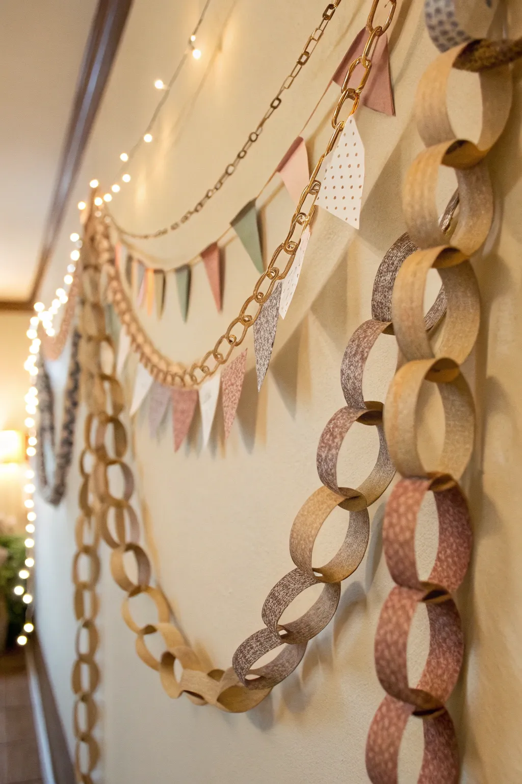 Celebrate sustainably with charming recycled paper chains for your next birthday bash!