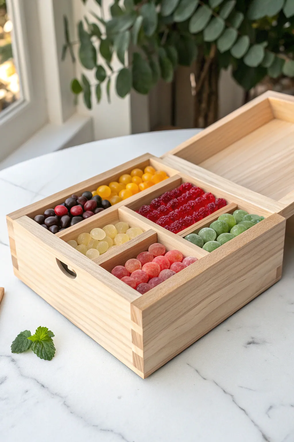 Discover the art of surprise with a layered candy box delight, where simplicity meets vibrant elegance.