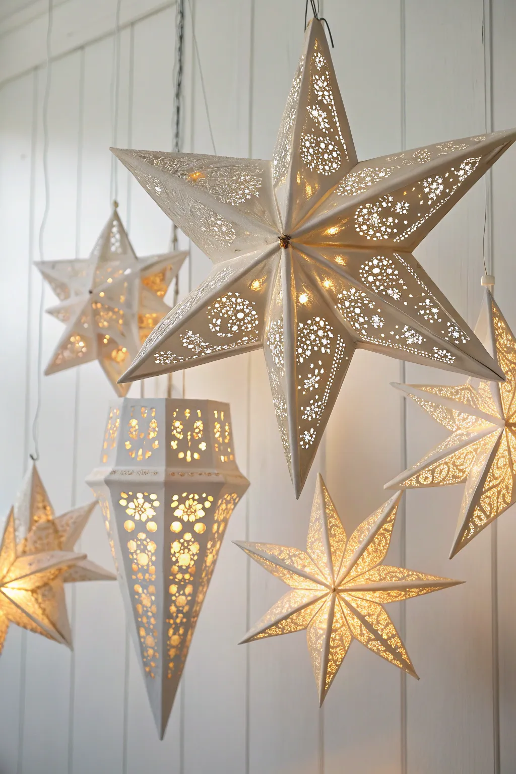 Illuminate your holidays with the minimalist charm of Scandinavian-inspired paper lanterns.