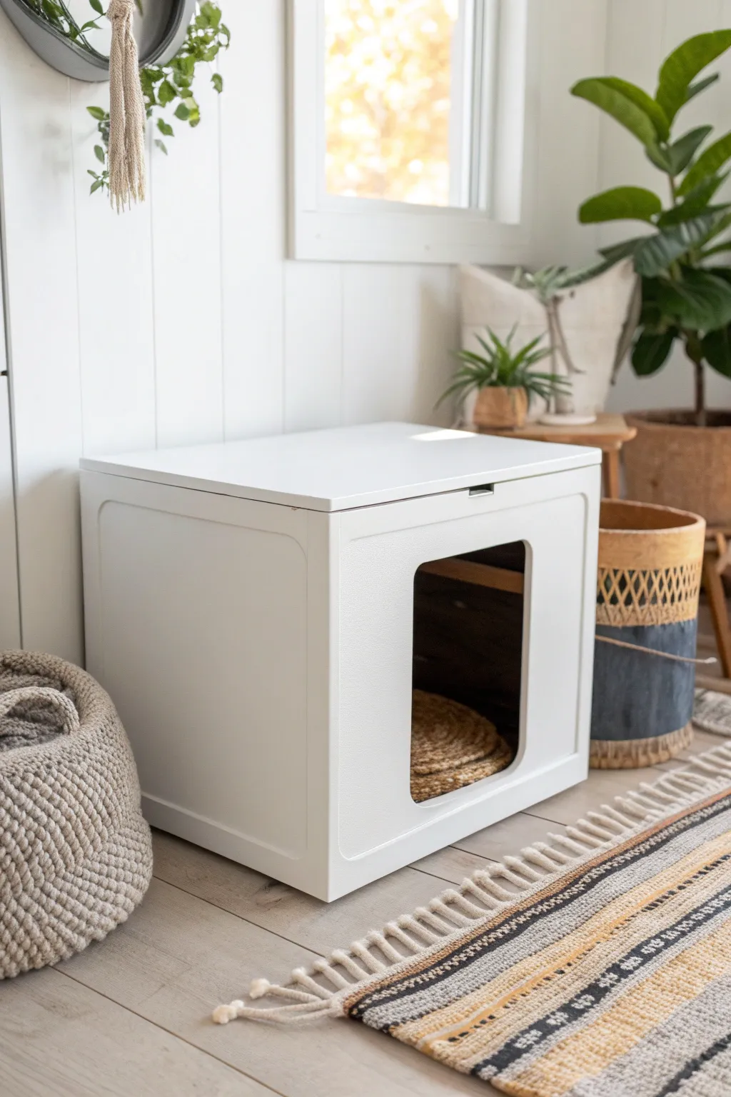 Transform simplicity into elegance with this minimalist DIY litter box enclosure idea.
