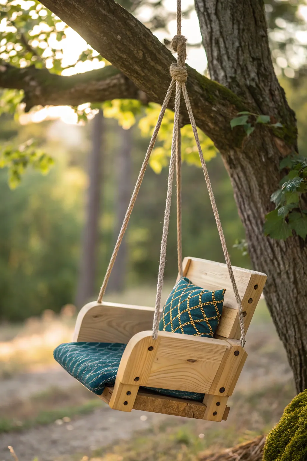 Add a playful spin to your backyard with this elegant swivel tree swing—where craftsmanship meets fun!