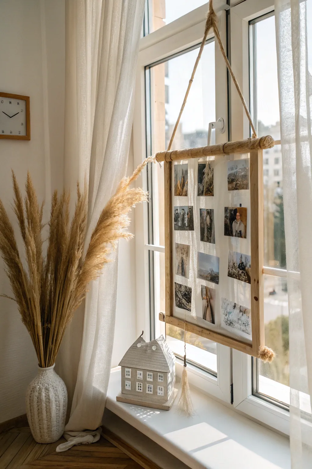 Celebrate love with a window of cherished memories—minimalism meets meaningful moments.