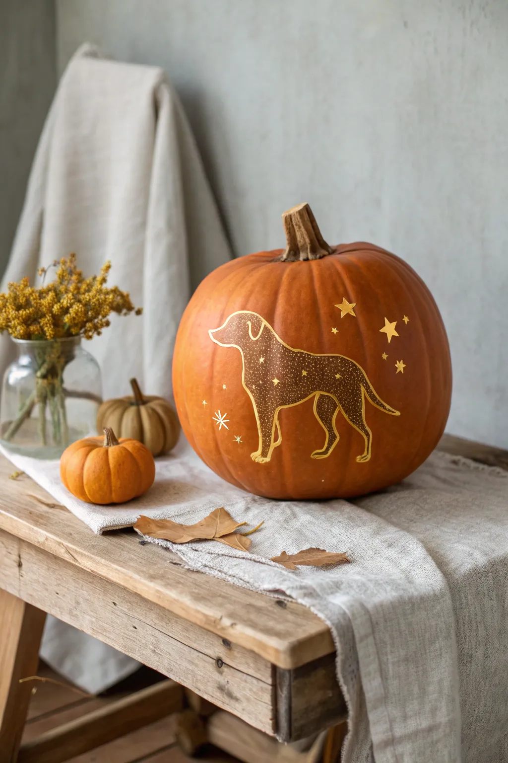 Illuminate your autumn nights with a celestial canine masterpiece.