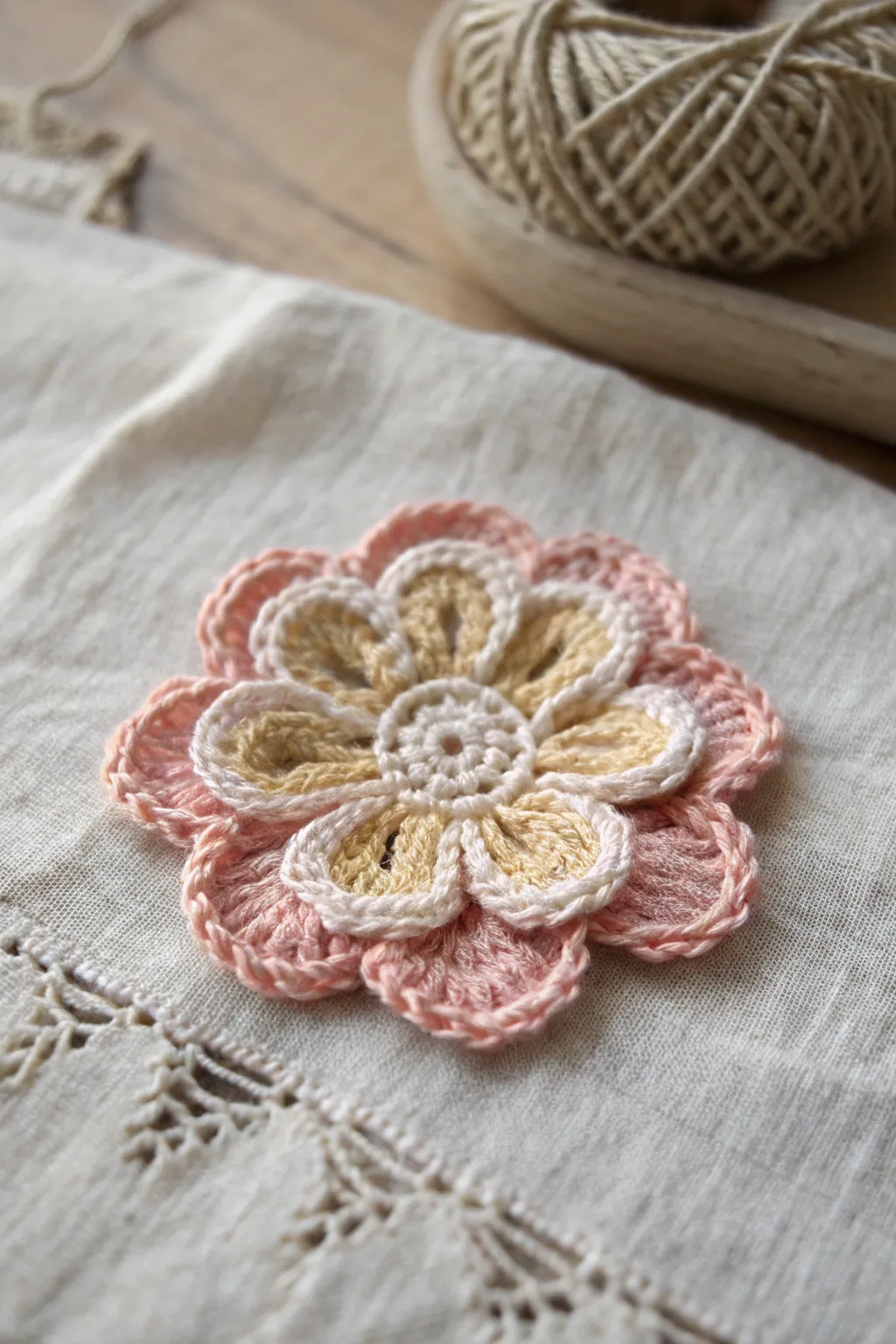 Add a touch of handmade elegance to your projects with these charming crochet flower appliques.