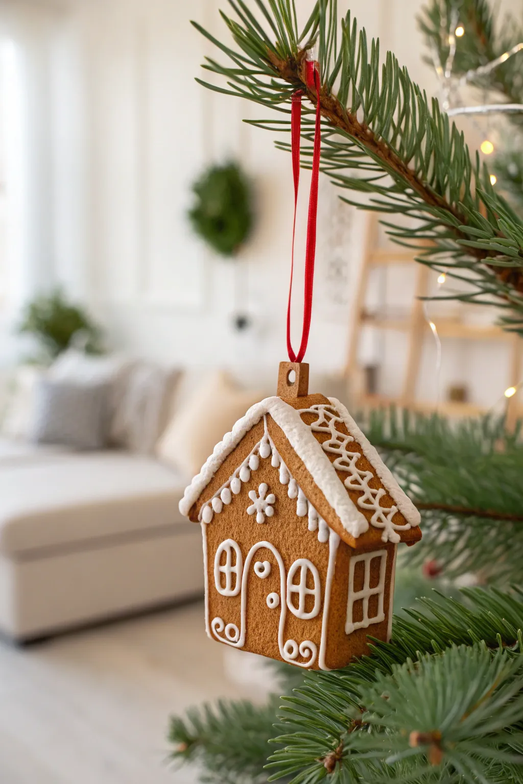 Add a touch of handmade charm to your holiday decor with gingerbread tree ornaments.