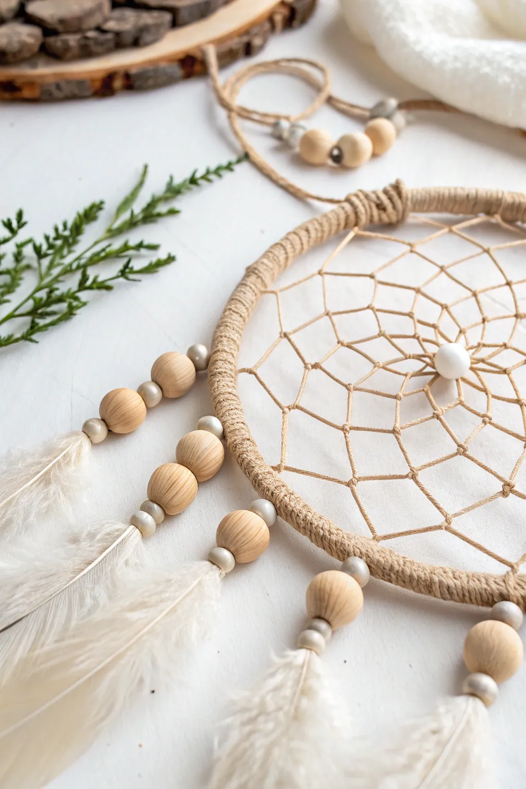 Embrace serenity with this minimalist dreamcatcher string art masterpiece, where simplicity meets boho elegance.