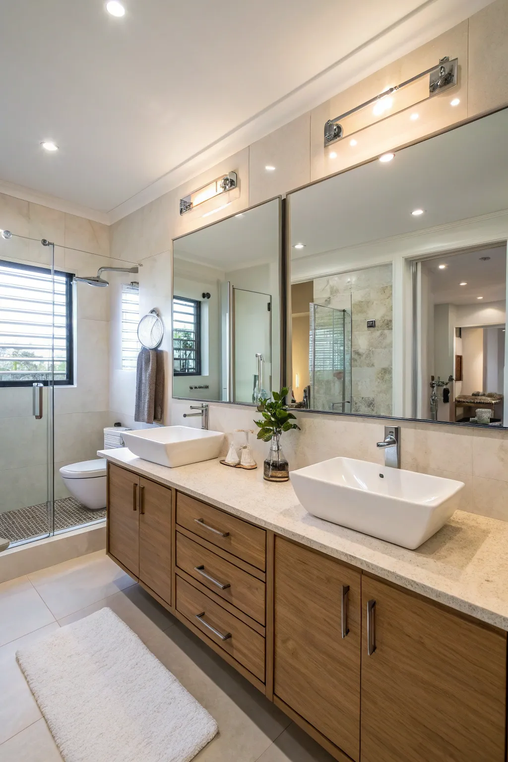 Enjoy convenience with double sinks.