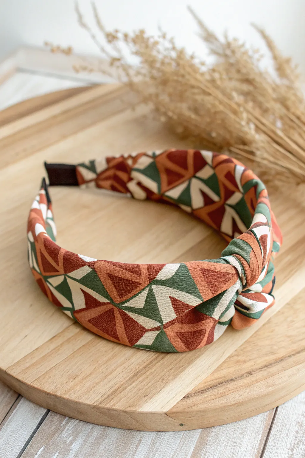 Elevate your style with a handcrafted fabric-wrapped headband, where simplicity meets boho elegance.