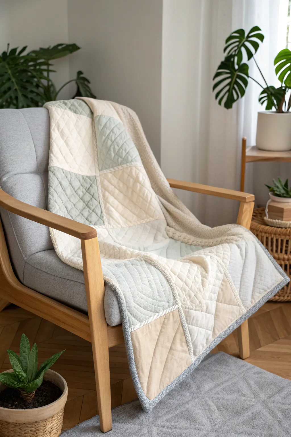 Embrace understated elegance with a minimalist fleece quilt that adds a touch of sophistication to any space.