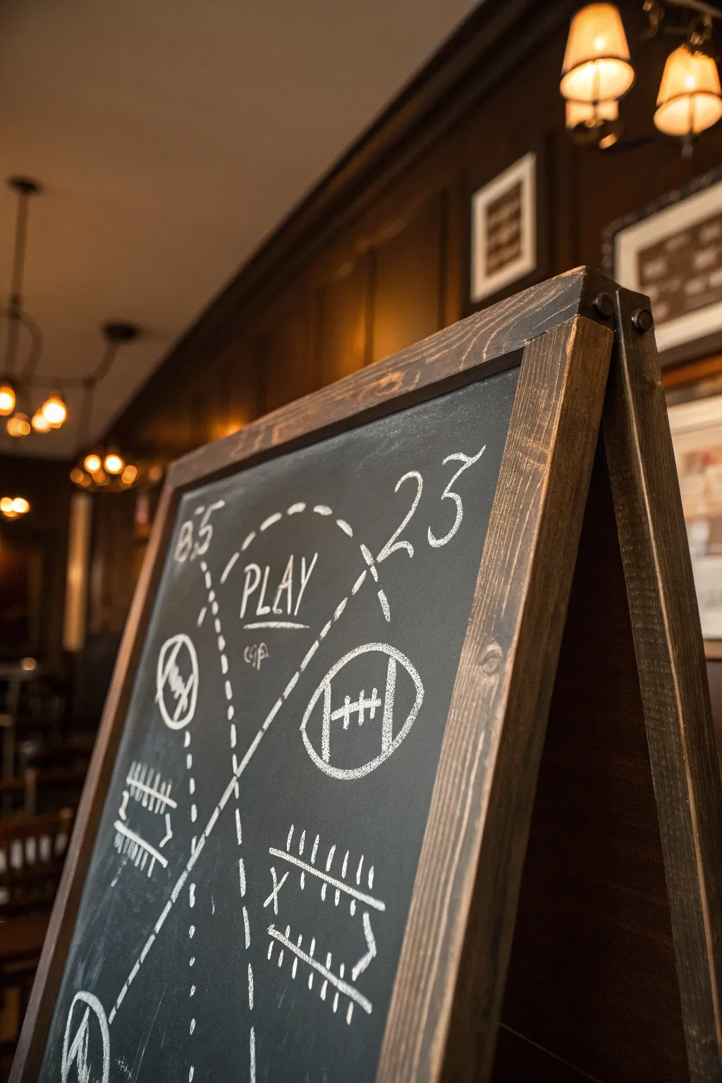 Transform your space with sophisticated football chalkboard art - where creativity meets game day excitement!