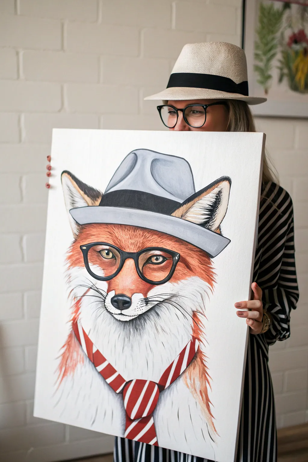 Discover the playful elegance of a fox with a twist—where simplicity meets whimsy in style.