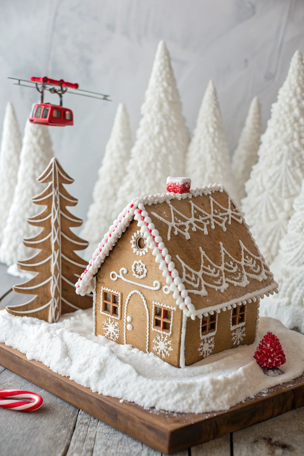 Escape to a whimsical world with this magical gingerbread mountain retreat, where sweetness meets adventure!